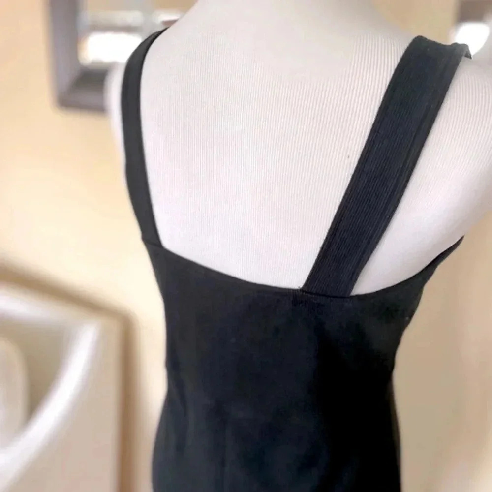 BB Dakota Body Talk Black Ribbed Peekaboo Cutout Mini Dress L NWOT - Picture 5 of 9